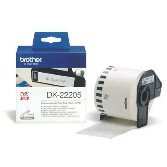 Brother P-Touch DK-22205 62MM X 30.48M Sürekli Etiket Şerit