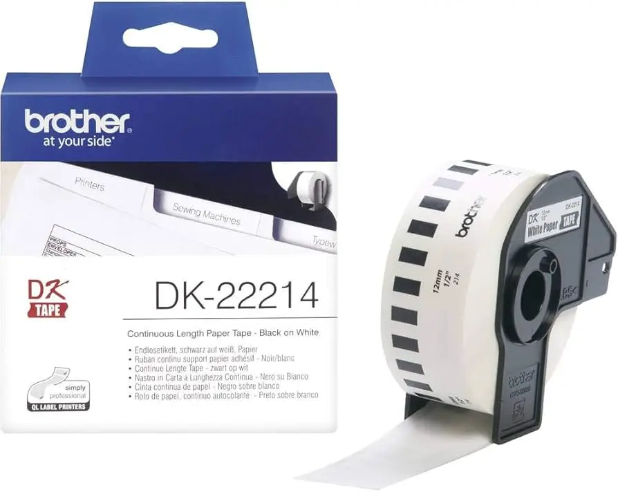 Brother P-Touch DK-22214 12MM X 30.48M Sürekli Etiket Şerit